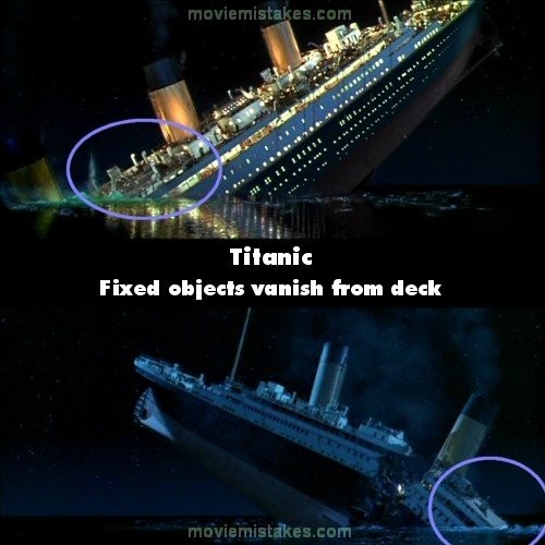 Các chi tiết cố định trên con tàu định mệnh Titanic bỗng biến mất sạch trơn.